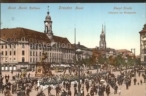 Dresden Hauptstrasse Markt Rathaus Kat. Dresden Elbe