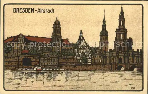 Dresden Altstadt Kat. Dresden Elbe