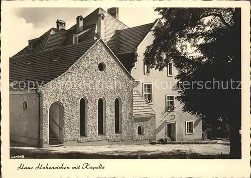 Dresden Haus Hoheneichen mit Kapelle Kat. Dresden Elbe