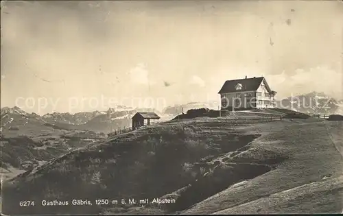 Gais AR Gasthaus Gaebris mit Alpstein Appenzeller Alpen Kat. Gais