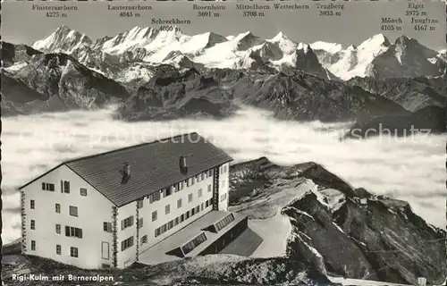Rigi Kulm Berghotel Nebelmeer Berner Alpen Kat. Rigi Kulm
