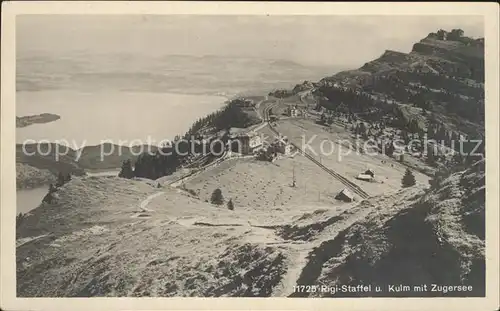 Rigi Staffel und Kulm Berghotel mit Zugersee / Rigi-Staffel /Bz. Schwyz