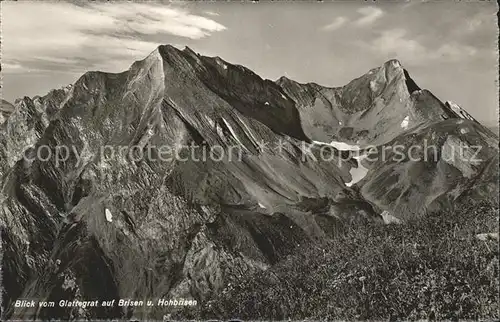 Brisen Blick vom Glattegrat Hohbrisen Gebirgspanorama Kat. Brisen