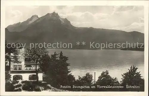 Kehrsiten Pension Baumgarten am Vierwaldstaettersee Alpen Kat. Kehrsiten