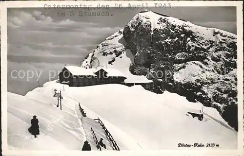 Pilatus Kulm Berghotel im Winter Kat. Pilatus Kulm