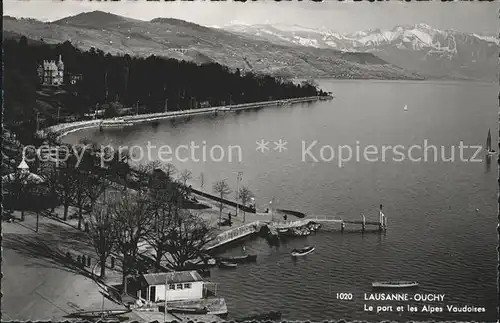 Ouchy Le Port Lac Leman et les Alpes Vaudoises Kat. Lausanne