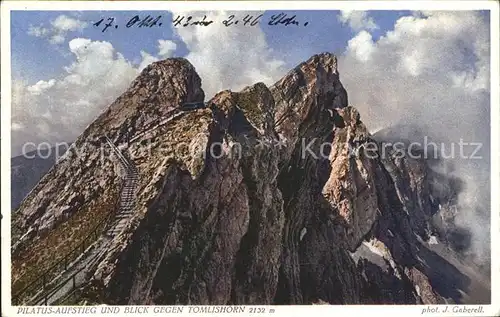 Pilatus Aufstieg Blick gegen Tomlishorn Kat. Pilatus