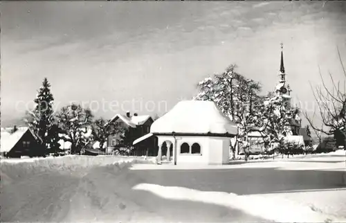 Oberaegeri Kirche Winter Kat. Oberaegeri