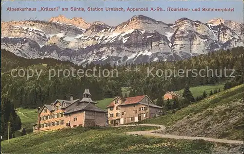 Appenzell IR Alpenkurhaus Kraezerli Saentis Station Urnaesch Kat. Appenzell