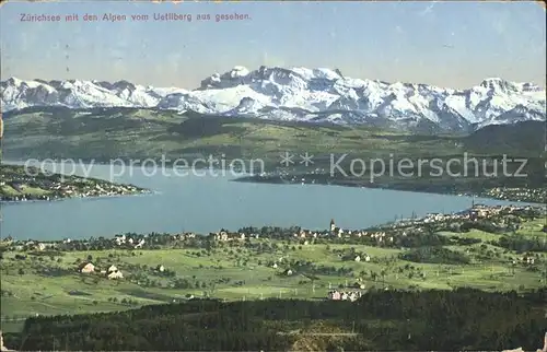 Uetliberg ZH Zuerichsee Alpenpanorama