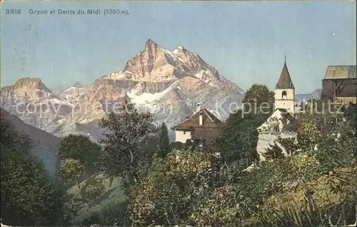 Gryon Bergdorf Dents du Midi Alpen Kat. Gryon