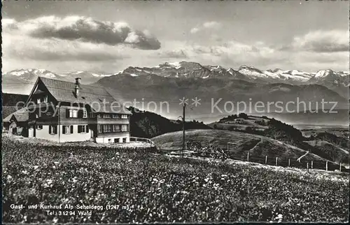 Wald ZH Gasthaus Kurhaus Alp Scheidegg Alpenpanorama Kat. Wald ZH