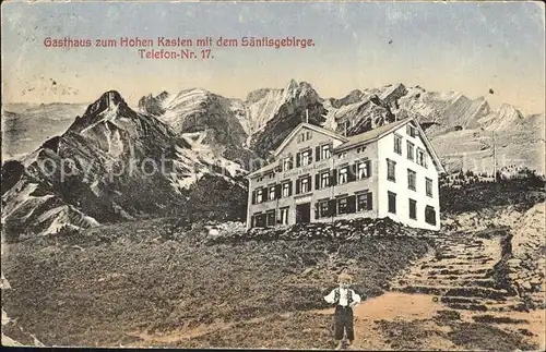 Bruelisau Berggasthaus zum Hohen Kasten Saentisgebirge Appenzeller Alpen Kat. Bruelisau