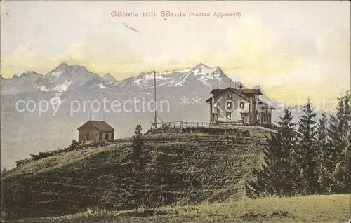 Gaebris mit Saentis Appenzeller Alpen Berghaus Kat. Gaebris