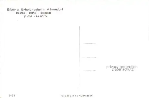 Maennedorf Bibelheim Erholungsheim Kat. Maennedorf