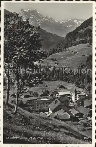 Le Sepey Panorama Dents du Midi Alpen Kat. Le Sepey