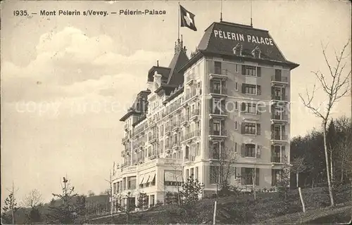Mont Pelerin Pelerin Palace Hotel Schweizer Flagge Kat. Mont Pelerin