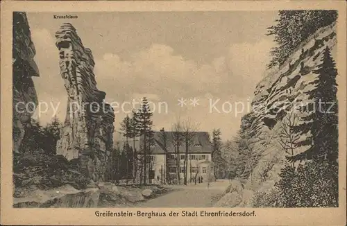 Ehrenfriedersdorf Erzgebirge Greifenstein Berghaus Kreuzfelsen Felsformationen Kat. Ehrenfriedersdorf