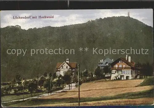 Lueckendorf Teilansicht mit Hochwald Aussichtsturm Kat. Kurort Oybin