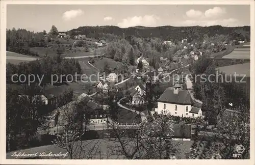 Lueckendorf Teilansicht mit Kirche Zittauer Gebirge Kat. Kurort Oybin