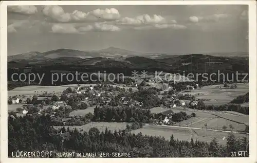 Lueckendorf Panorama Lausitzer Gebirge Kat. Kurort Oybin