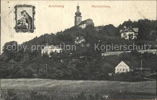 Amberg Oberpfalz Mariahilfberg Wallfahrtskirche Kat. Amberg