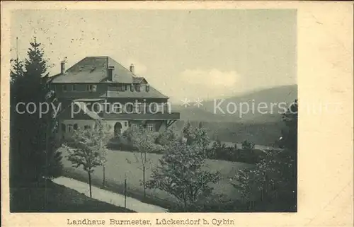 Lueckendorf Landhaus Burmester Zittauer Gebirge Kat. Kurort Oybin