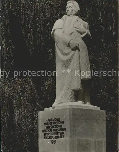 Bielsko Biala Pomnik Adama Mickiewicza Denkmal Statue Kat. Bielsko Biala