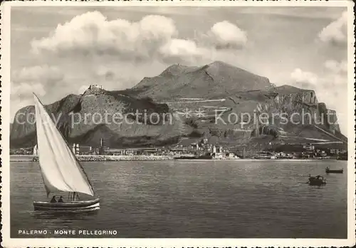 Palermo Sicilia Monte Pellegrino Segelboot Kat. Palermo