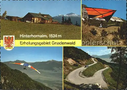 Gnadenwald Bergrestaurant Hinterhornalm Drachenfliegen Kat. Gnadenwald