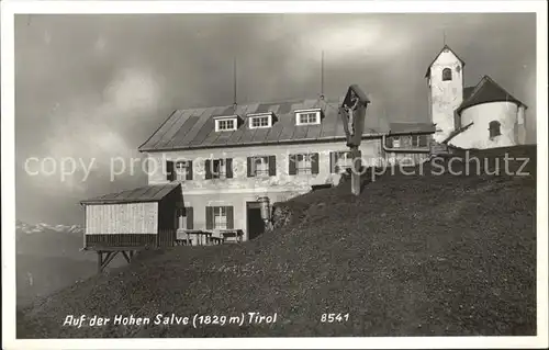 Hohe Salve Berghaus mit Kirche Kat. Hopfgarten im Brixental