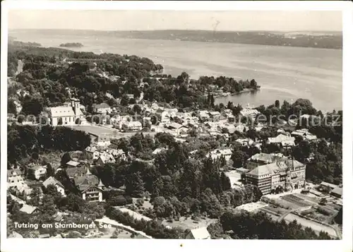 Tutzing Fliegeraufnahme mit Starnberger See Kat. Tutzing