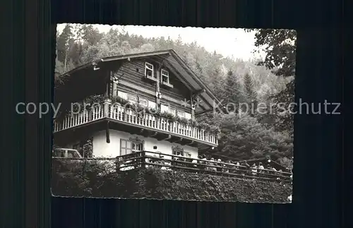 Schwarzburg Thueringer Wald Schweizerhaus im Schwarzatal Kat. Schwarzburg