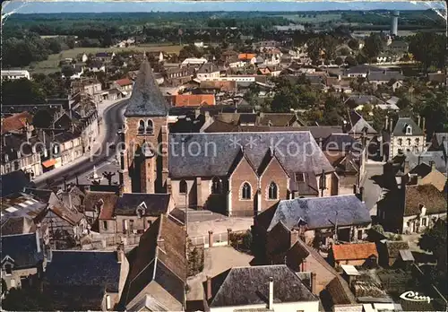 Nouan le Fuzelier Fliegeraufnahme mit Kirche Kat. Nouan le Fuzelier