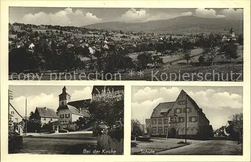 Binzen Baden Kirchenpartie Schule Kat. Binzen