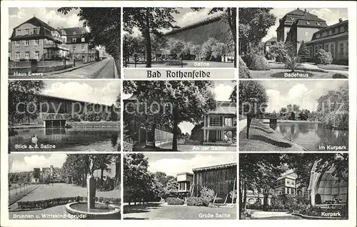Bad Rothenfelde Haus Ewers Saline Badehaus Schwanenteich Kurpark Brunnen Wittekindsprudel Gr Saline Kat. Bad Rothenfelde