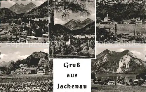 Jachenau Panorama Teilansichten See Kat. Jachenau