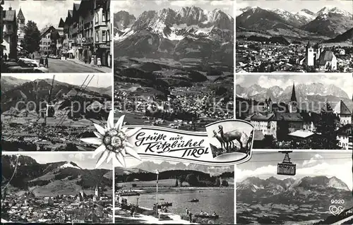 Kitzbuehel Tirol Total Panorama Seilbahn Teilansichten Kat. Kitzbuehel