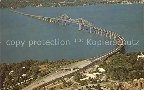 New York City Tappan Zee Bridge Air view / New York /