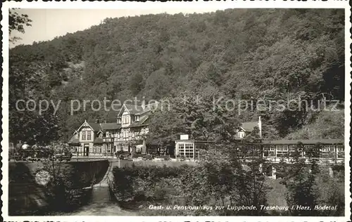 Treseburg Harz Gast und Pensionshaus zur Luppbode Kat. Treseburg