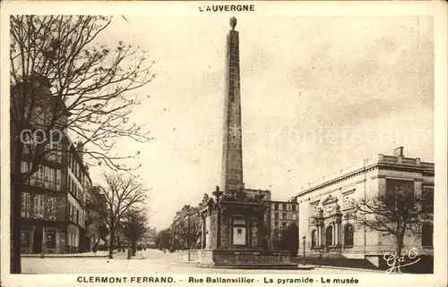 Clermont Ferrand Puy de Dome Rue Ballanvillier La pyramide Le musee Kat. Clermont Ferrand