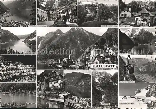 Hallstatt Salzkammergut Marktplatz Dachstein Salzbergwerk Hallstatter See Beinhaus Seilbahn Dampfer Alt Hallstatt Rudolfswarte Salzberg Dachstein Kat. Hallstatt