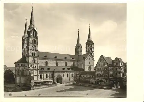 Bamberg Dom und Kanzleibau der Alten Hofhaltung Kat. Bamberg
