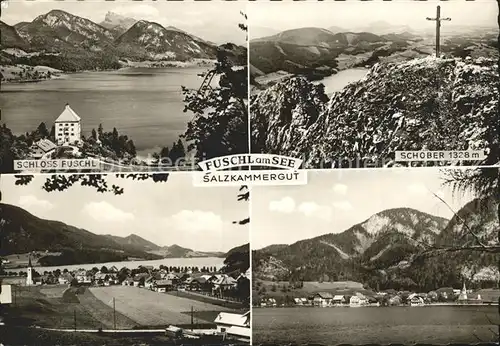 Fuschl See Salzkammergut Schloss Fuschl Schober Ortsansicht Kat. Fuschl am See