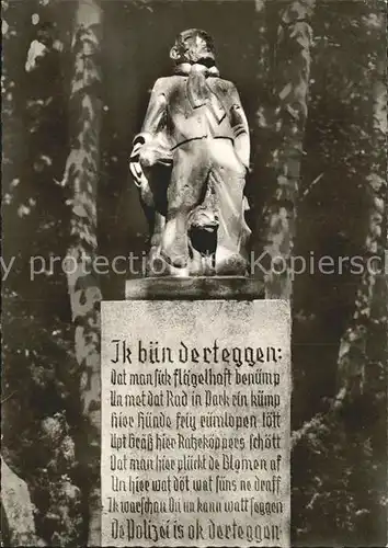 Bocholt Westfalen Skulptur Der Meckerer im Langenbergpark Kat. Bocholt