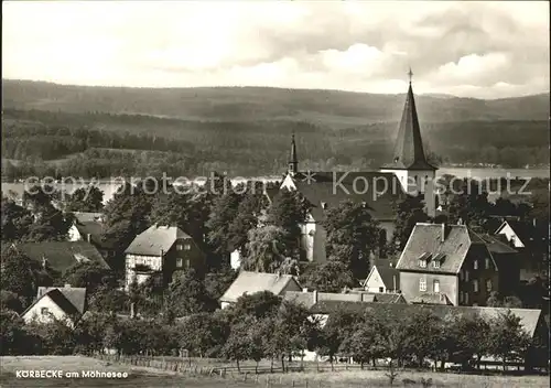 Koerbecke Moehnesee Teilansicht Kirche Kat. Moehnesee