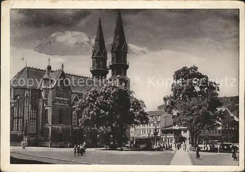 Meiningen Thueringen Platz der Republik Kirche Kat. Meiningen