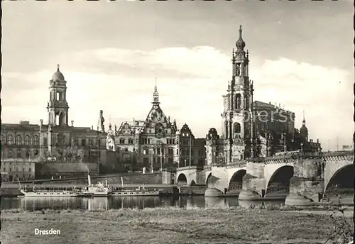 Dresden Elbepartie Residenzschloss Frauenkirche Kat. Dresden Elbe