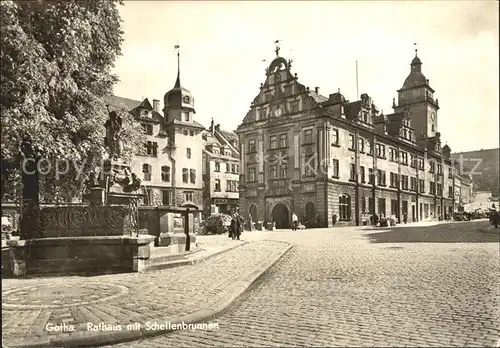 Gotha Thueringen Rathaus am Schellenbrunnen Kat. Gotha