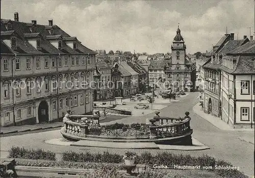 Gotha Thueringen Hauptmarkt vom Schlossberg Kat. Gotha